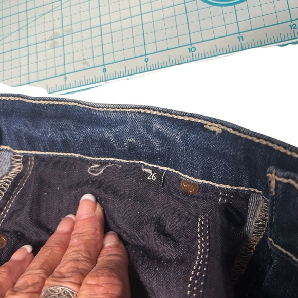7 For All Mankind JOSEPHINA Boyfriend Stretch Distressed Jeans Size 26 - Picture 10 of 14